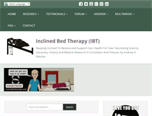 Tablet Screenshot of inclinedbedtherapy.com